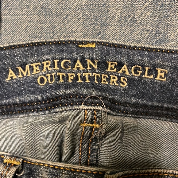 American Eagle Outfitters Stretch Jean Shorts (Were Bootcut Jeans) Size 4 - Picture 3 of 5